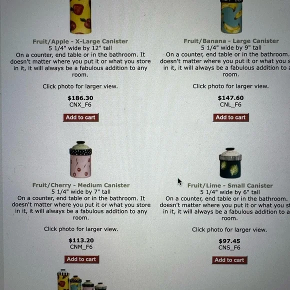 Colorful Fruit-Themed Ceramic Canisters - Picture 4 of 4